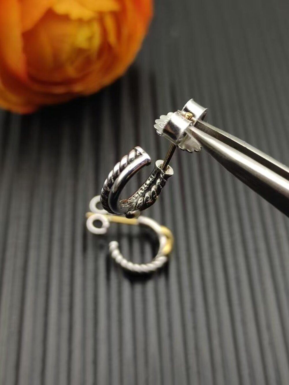 🥂David Yurman Colorful Beaded Ear Rings - Picture 7 of 9